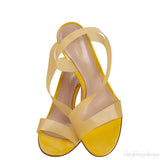 Yellow Metropolis PVC Slingback Sandals