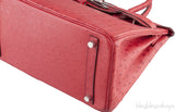 Birkin 30 Rouge VIF Ostrich PHW