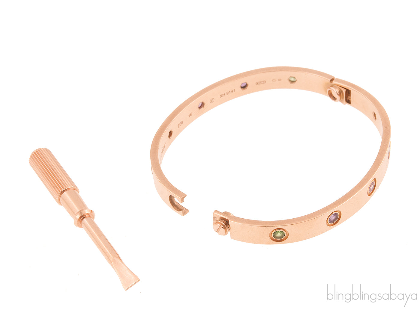Rainbow LOVE Rose Gold Bracelet