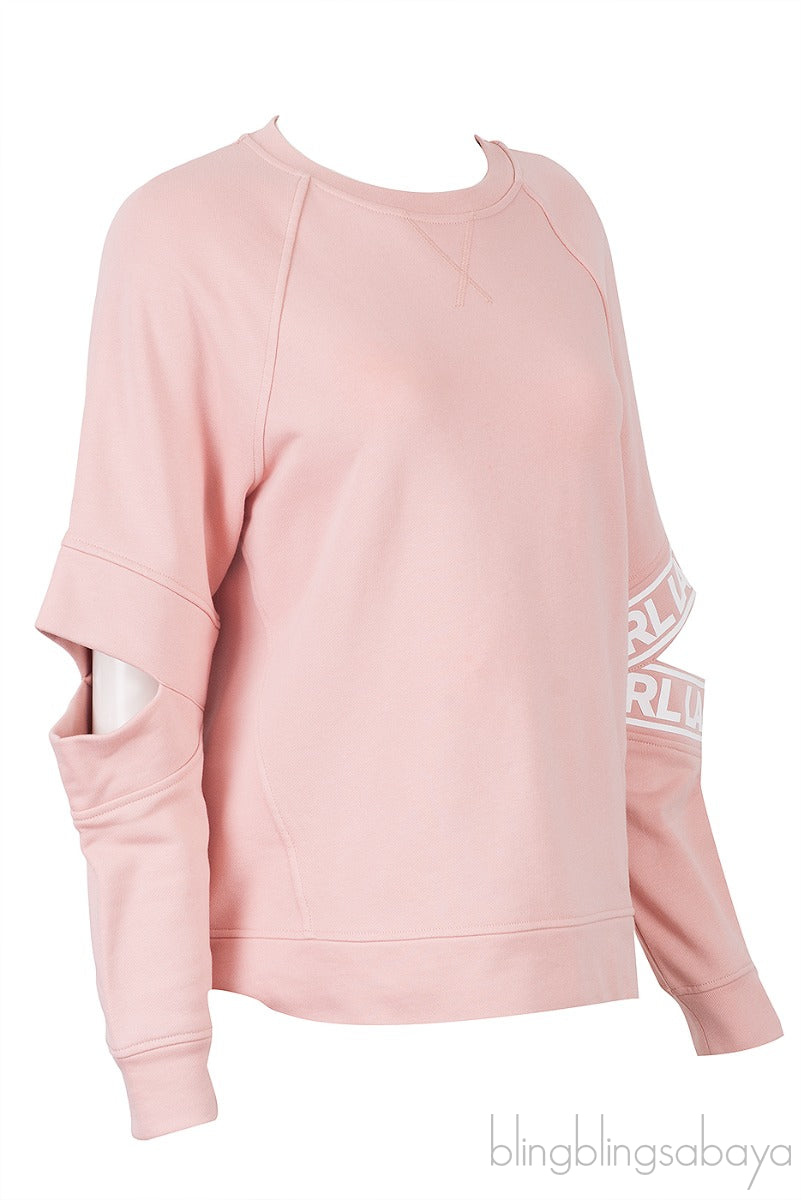 Cut-out Sleeve Sweatshirt