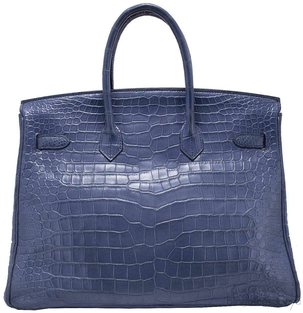 Birkin 35 Brighton Blue Matte Porosus