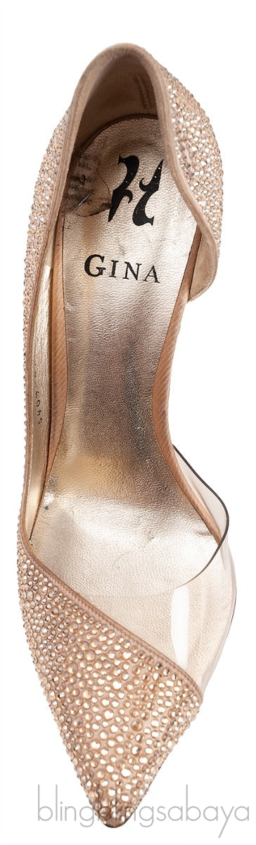 Gold Crystal PVC Heels
