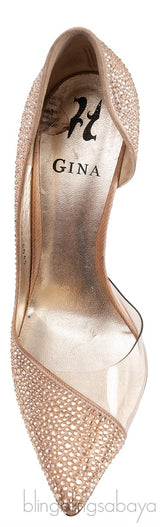 Gold Crystal PVC Heels
