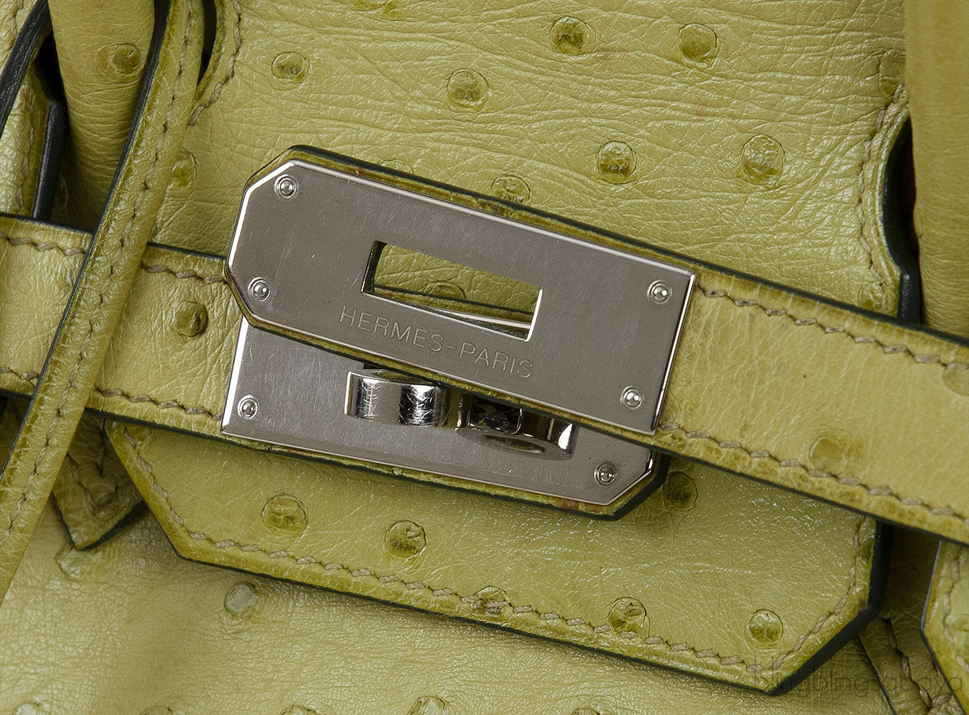 Birkin 30 Vert Anis Ostrich PHW