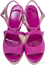 Nessa Viper Print Cork Wedges