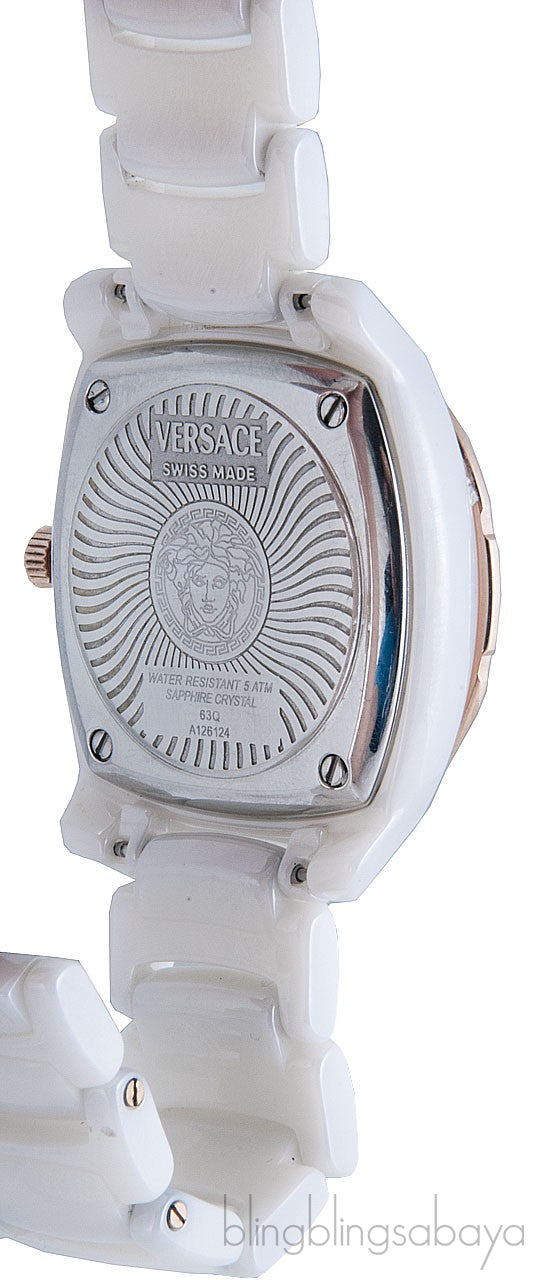 White Ceramic Diamond Ladies Watch
