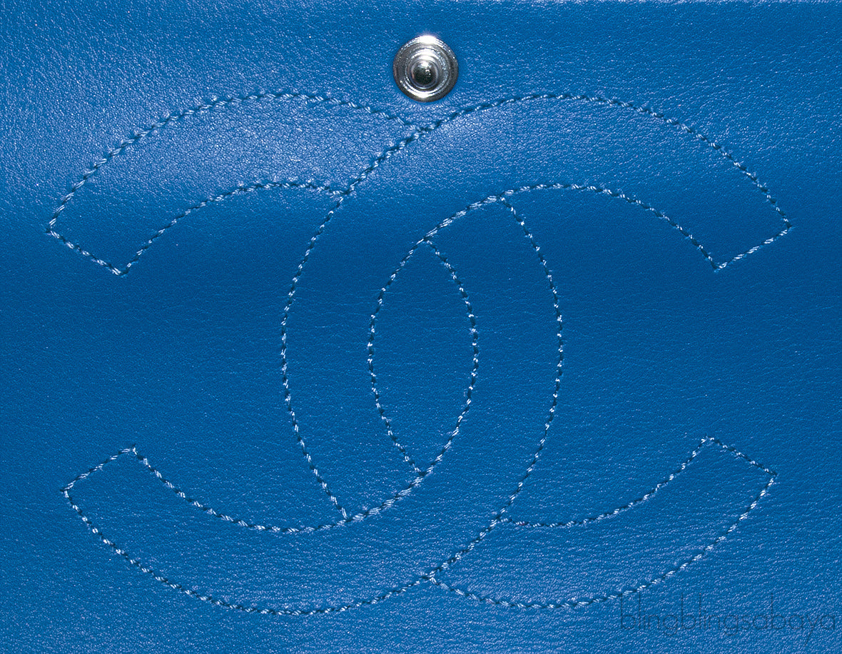 Classic Jumbo Blue Python Flap Bag