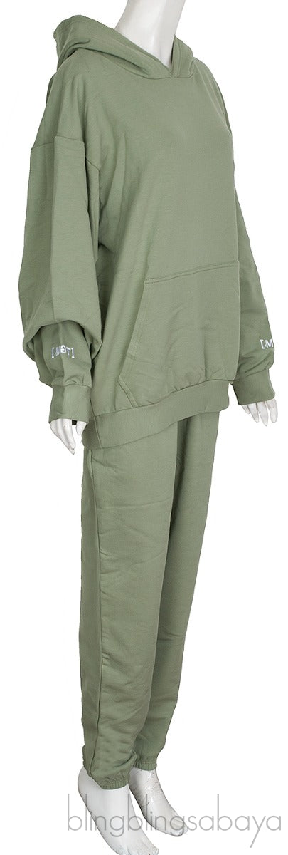 Avocado Green Hoodie & Trouser