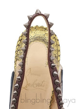 Multicolor Cloo Spike Slingback Heels