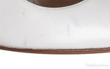 White Matte Pointed Toe Heels