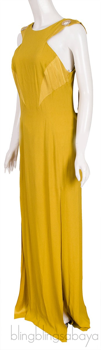 Mustard Sleeveless Maxi Dress