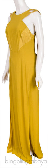 Mustard Sleeveless Maxi Dress