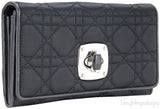Charming Lock Black Satin Wallet