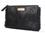 Nina Ricci Black Pleated Trim Clutch