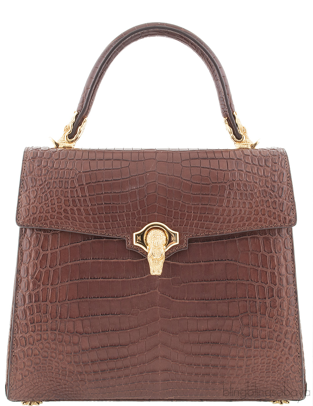 Signature Crocodile Brown Handbag