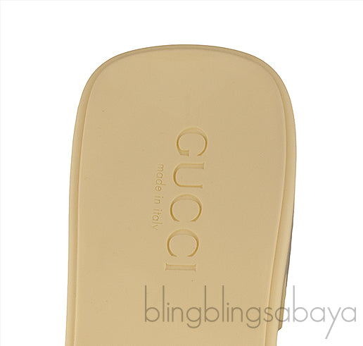 Yellow Rubber Slide Sandals