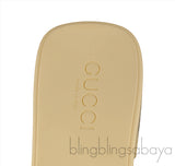Yellow Rubber Slide Sandals