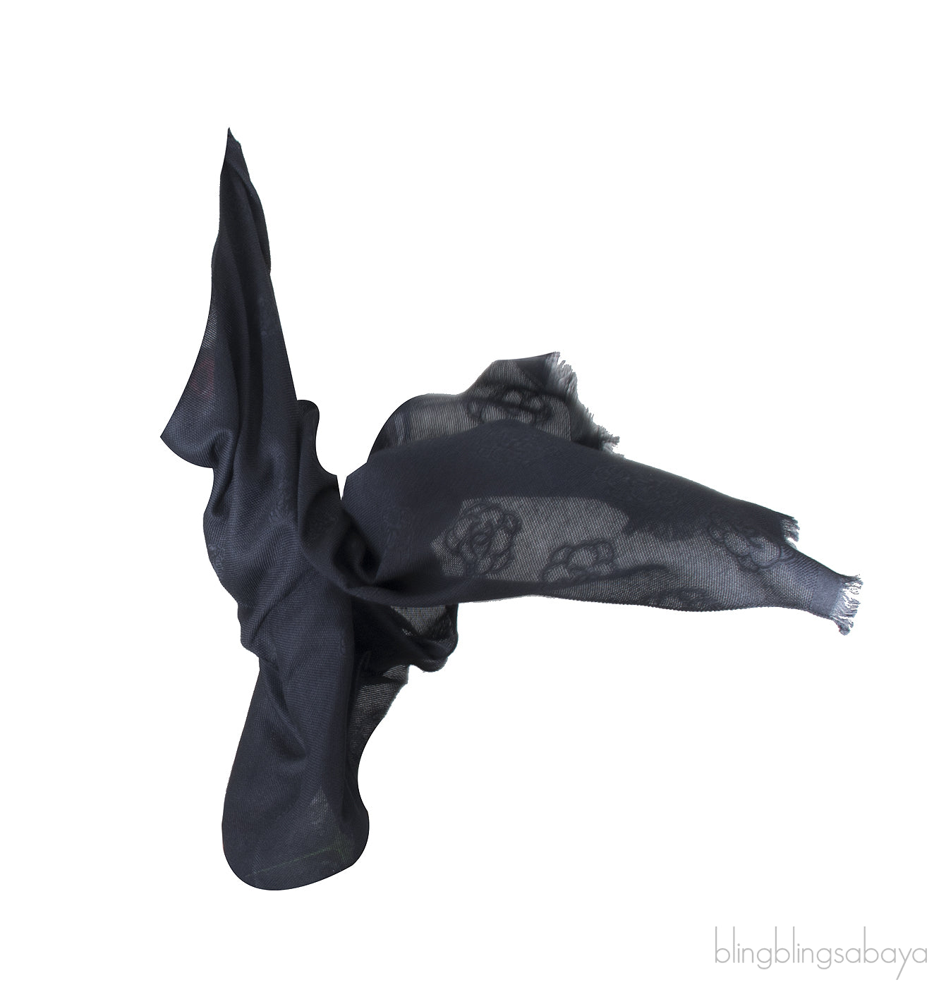 CC Camellia Black Stole