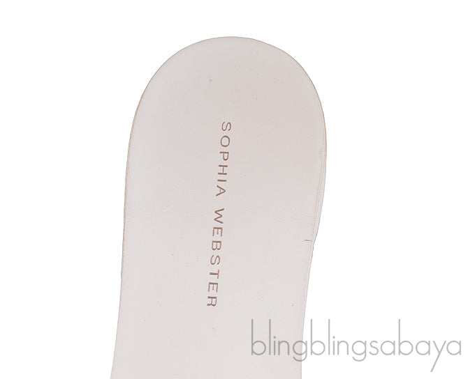 Lilico Appliquéd White Leather Sandals