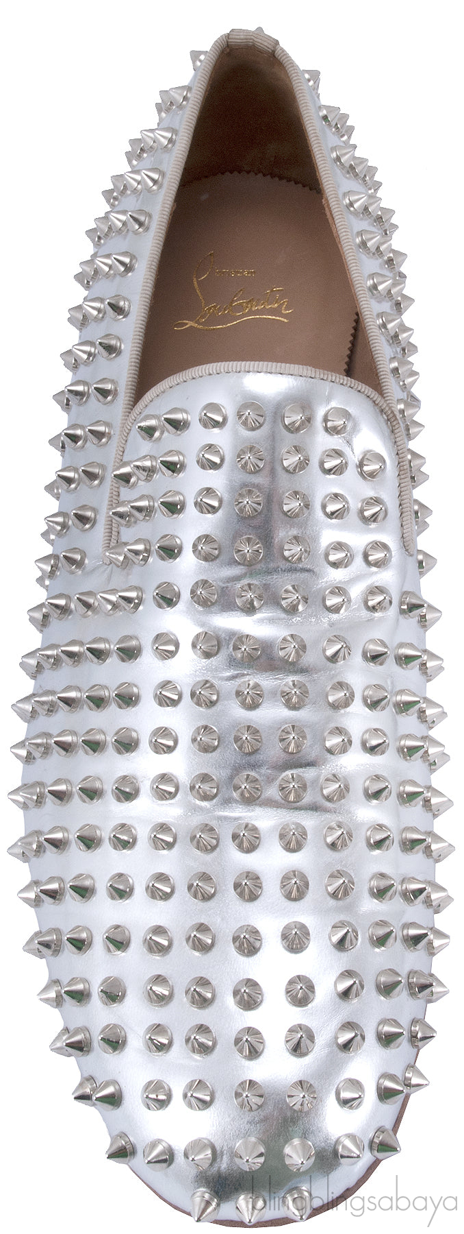 Dandelion Spike Silver Patent Men Loafer