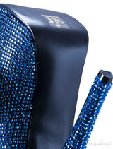 Blue Rhinestone Pump