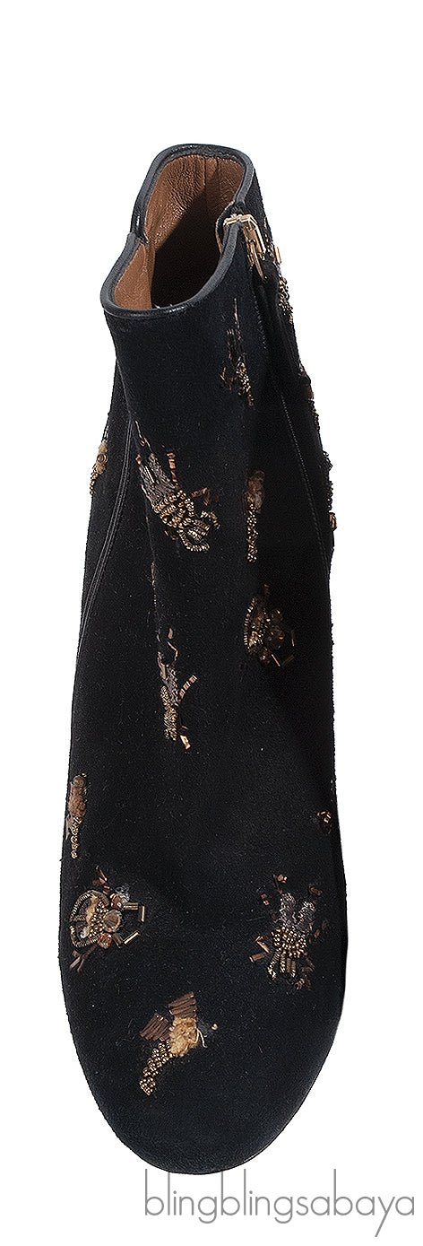 Aquazzura Fauna Insect Embellished Ankle Boots