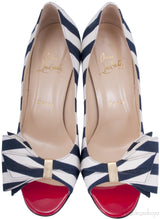 Just Soon 85 Striped Canvas Pump