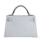 Kelly 20 Mini Sellier Blue Glacier Epsom PHW
