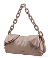 Beige Ruffle Shoulder Bag*