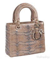 Lady Dior Beaded Python Small Handbag GHW
