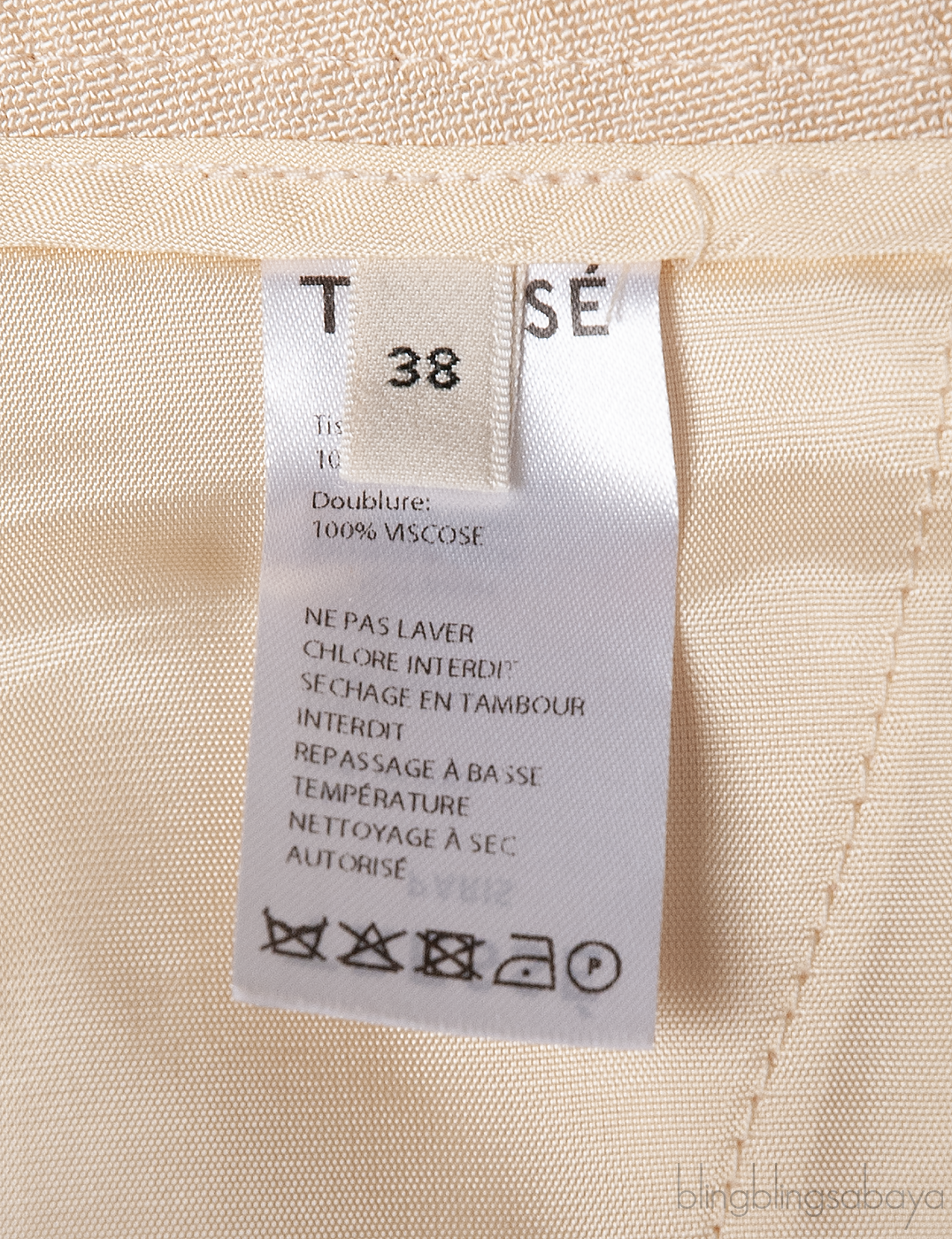 Beige Viscose Trouser