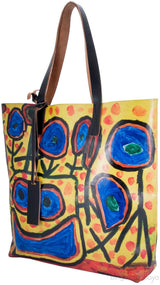 Yellow Printed PVC Tote