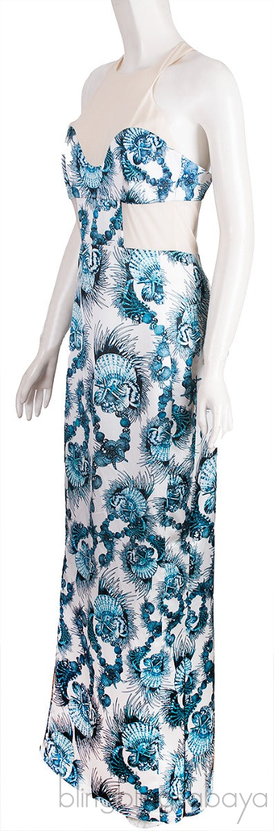 Shell Printed Sleeveless Maxi Dress