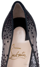 Follies Velvet-Dotted Mesh Pumps
