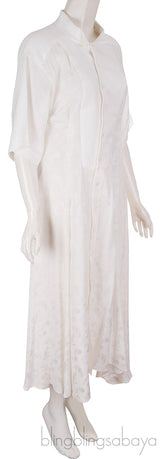 White Printed Asymmetric Dress
