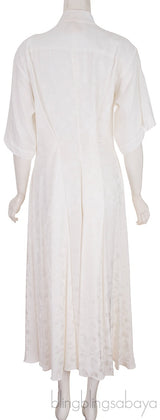 White Printed Asymmetric Dress