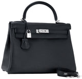 Kelly 32 Black Togo Retourne