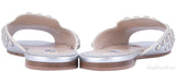 Studs Silver Saffiano Open Toe Slide