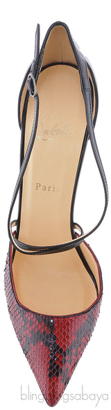 Snakeskin Bi-color Pointed Heels