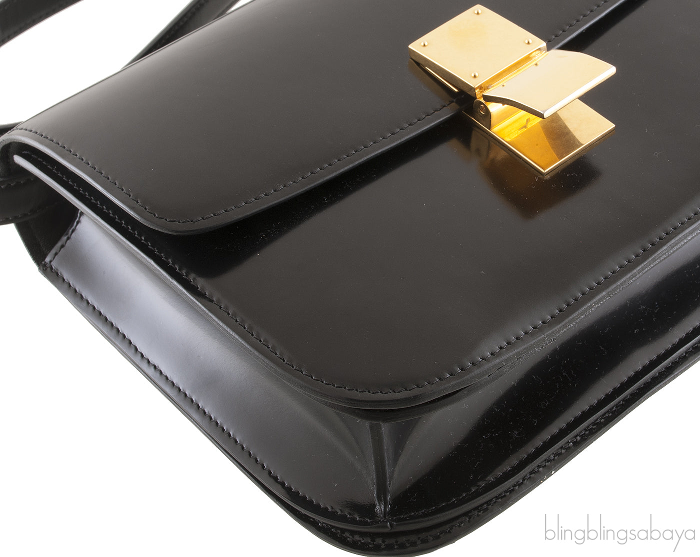Classic Box Black Leather Bag