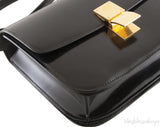 Classic Box Black Leather Bag