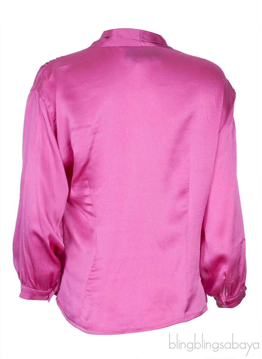 Pink Pussy Bow Blouse