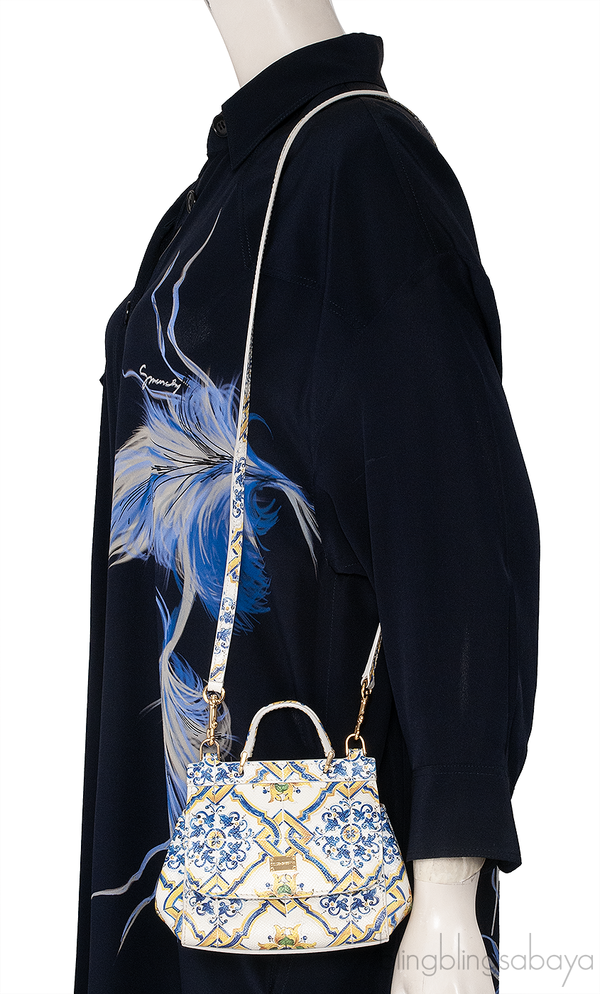 Majolica Print Miss Sicily Mini Shoulder Bag