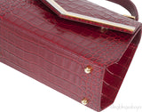 Leia Red Croc Print Mini Bag