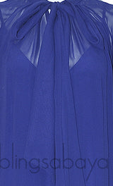 Blue Violet Long Sleeve Maxi Dress