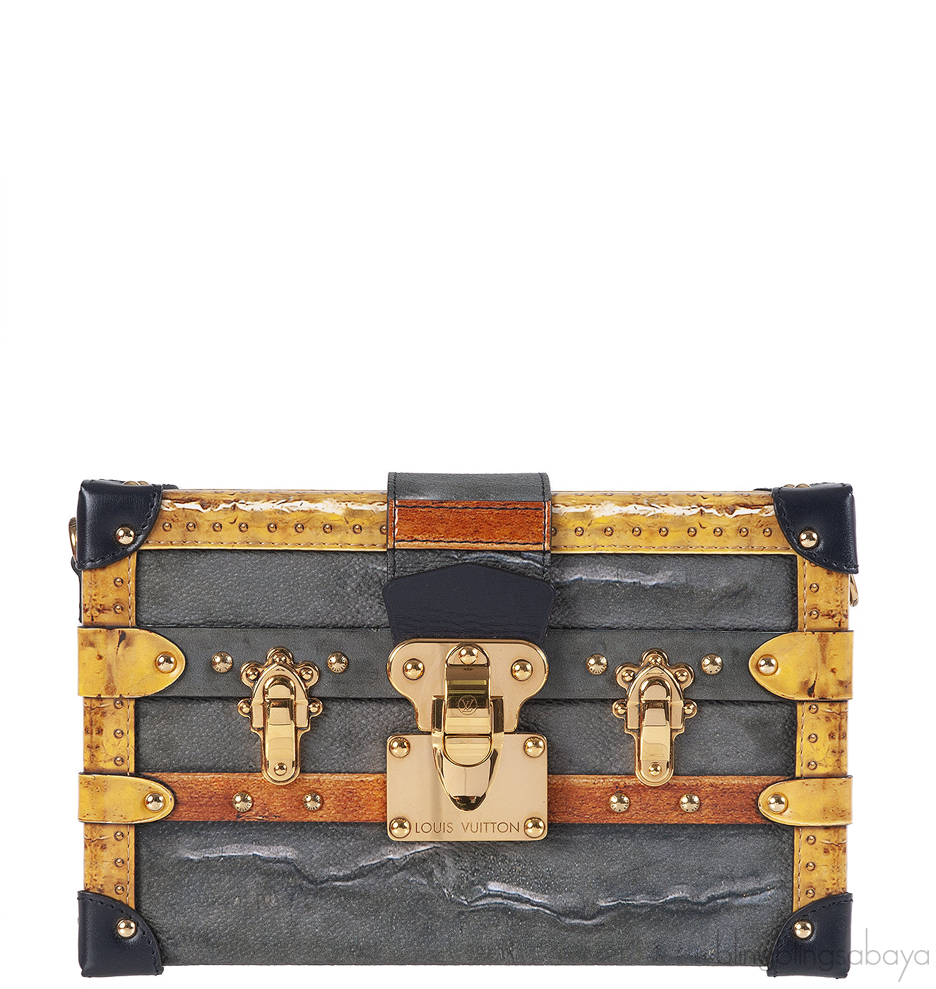 Louis Vuitton Grey Printed Petite Malle GHW