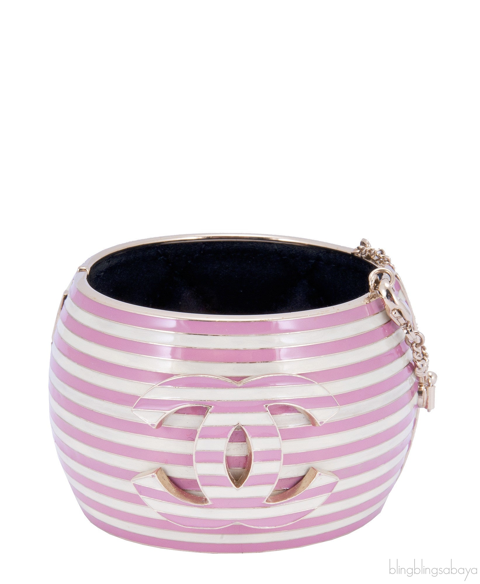 CC Stripes Cuff Enamel Bracelet