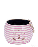CC Stripes Cuff Enamel Bracelet