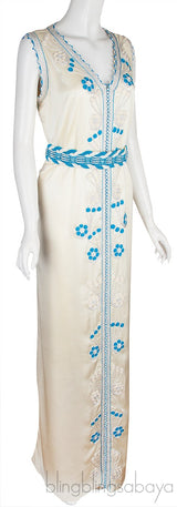Light Yellow Sleeveless Dress w/ Belt