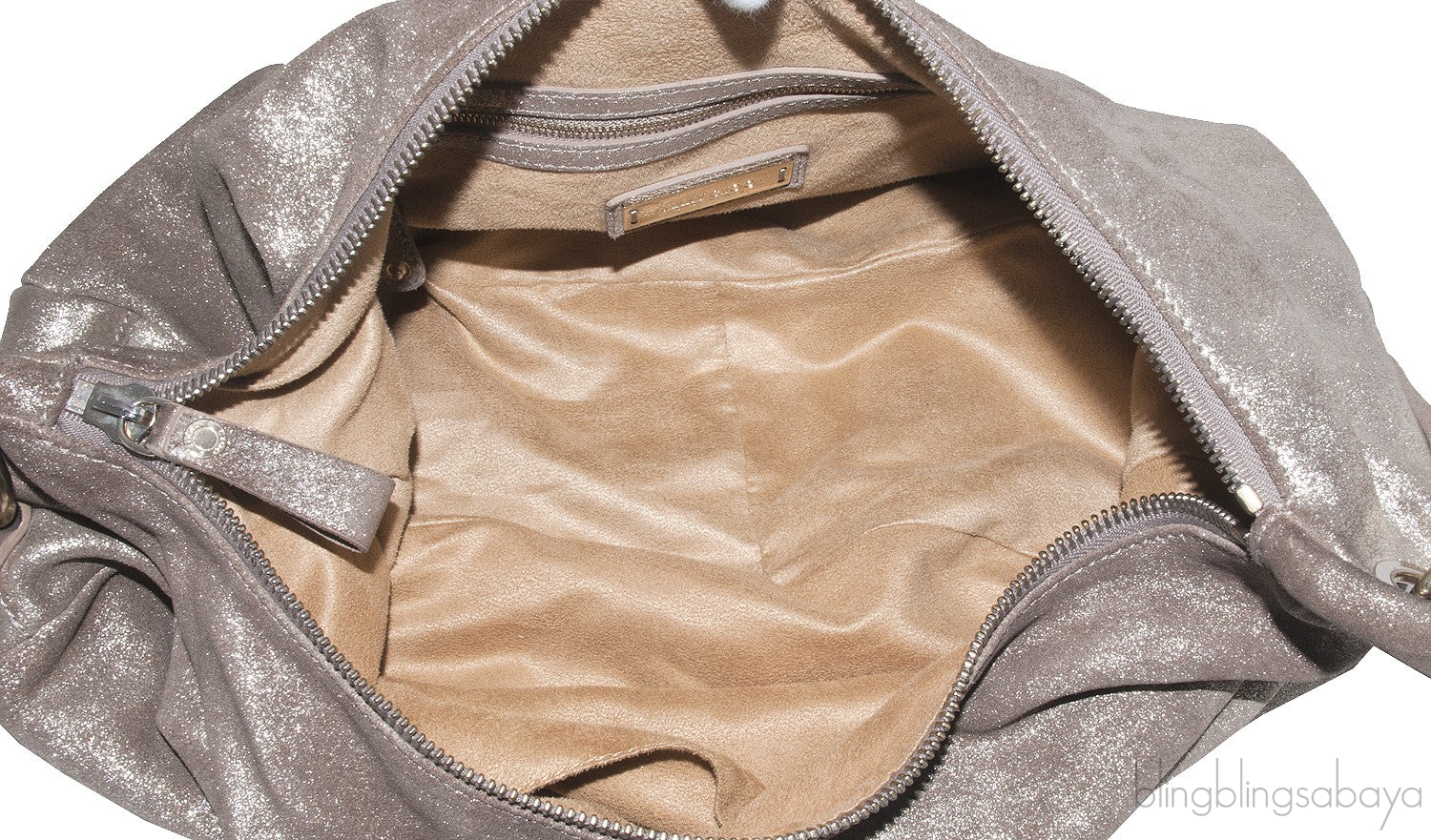 Metallic Brown Hobo Shoulder Bag